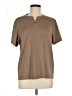Alfani 100% Polyester Brown Short Sleeve Top Size M - photo 1