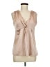 Boston Proper Tan Sleeveless Silk Top Size 8 - photo 1
