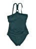 Jantzen Solid Teal One Piece Swimsuit Size 8 - photo 1