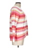 Talbots Outlet 100% Cotton Stripes Pink Pullover Sweater Size Lg Petite - photo 4