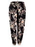 Shein Curve 100% Polyester Floral Black Casual Pants Size 18 Plus (3) - photo 2