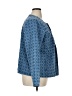 Susan Graver 100% Cotton Print Blue Blazer Size XL - photo 4