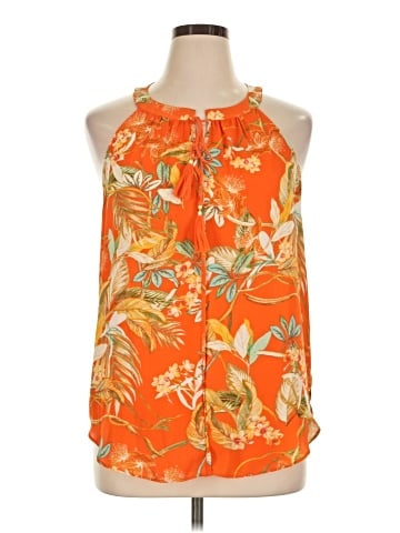Rose + Olive Sleeveless Blouse (view 1)