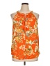 Rose + Olive 100% Polyester Orange Sleeveless Blouse Size XL - photo 1