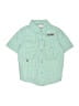 Columbia Checkered-gingham Green Short Sleeve Button-Down Shirt Size 3T - photo 1