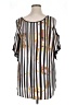 Bisou Bisou 100% Polyester Stripes Black Sleeveless Blouse Size XL - photo 2