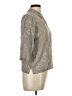 Carole Little Metallic Gray 3/4 Sleeve Button-Down Shirt Size 10 - photo 4