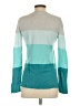 Banana Republic 100% Cotton Color Block Teal Pullover Sweater Size S - photo 2