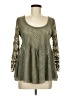 Free People Green Long Sleeve Blouse Size M - photo 1