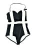 Adore Me Color Block Black One Piece Swimsuit Size S - photo 1