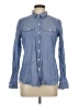 Sandra Ingrish 100% Cotton Blue Long Sleeve Button-Down Shirt Size L - photo 1
