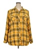 Torrid 100% Rayon Plaid Yellow Long Sleeve Button-Down Shirt Size 3X Plus (3) - photo 1