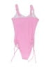 Unbranded Solid Pink One Piece Swimsuit Size 13 - 14 - photo 2
