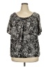 Cathy Daniels Gray Short Sleeve Blouse Size 2X - photo 1