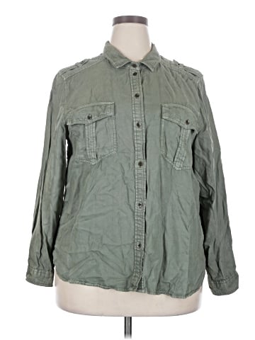 American Eagle Outfitters Long Sleeve Button-Down Shirt (view 1)