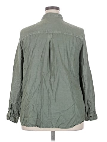 American Eagle Outfitters Long Sleeve Button-Down Shirt (view 2)