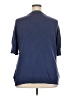 Torrid 100% Cotton Blue Short Sleeve Blouse Size 3X Plus (3) - photo 2