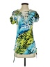 Alberto Makali Blue Short Sleeve Blouse Size S - photo 1