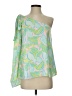Lilly Pulitzer 100% Polyester Green 3/4 Sleeve Blouse Size 4 - photo 1