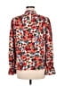 Unbranded 100% Polyester Floral Red Long Sleeve Blouse Size M - photo 2