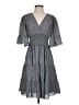 Max Studio 100% Polyester Paisley Fair Isle Floral Gray Casual Dress Size S - photo 1
