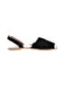 Rebels 100% Leather Black Sandals Size 7 - photo 1