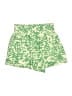 Lush 100% Polyester Print Green Shorts Size S - photo 1