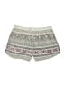 Dina Be 100% Polyester Print Ivory Shorts Size S - photo 1
