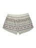 Dina Be 100% Polyester Print Ivory Shorts Size S - photo 2