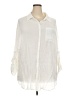 Torrid Ivory 3/4 Sleeve Button-Down Shirt Size 3X Plus (3) - photo 1
