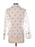 Connie Roberson 100% Silk Silver 3/4 Sleeve Silk Top Size L - photo 2