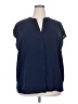 ELOQUII Blue Short Sleeve Blouse Size 20 Plus - photo 1