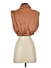 Line & Dot Brown Sleeveless Blouse Size S - photo 2