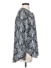Joe Fresh 100% Polyester Paisley Gray Long Sleeve Blouse Size S - photo 4