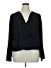 Remade 100% Polyester Black Long Sleeve Blouse Size XL - photo 1