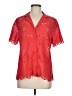 Adiva 100% Cotton Red Short Sleeve Blouse Size M - photo 1