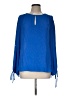 Milano Blue Long Sleeve Blouse Size M - photo 1