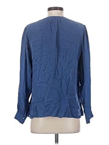 White House Black Market Long Sleeve Silk Top (view 2)