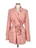 Free People Checkered-gingham Pink Blazer Size M - photo 1