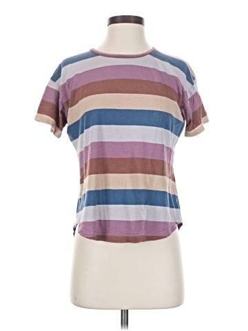 Madewell Whisper Cotton Crewneck Tee in Longrock Stripe (view 1)