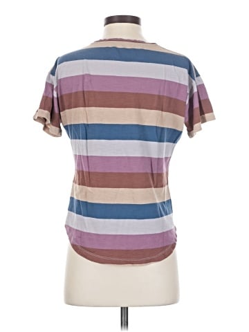 Madewell Whisper Cotton Crewneck Tee in Longrock Stripe (view 2)