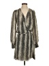Parker Animal Print Silver Cocktail Dress Size S - photo 1