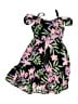 The Children's Place 100% Polyester Tropical Black Dress Size 4 - photo 2