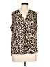 Vince Camuto Animal Print Tan Sleeveless Blouse Size L - photo 1