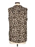 Vince Camuto Animal Print Tan Sleeveless Blouse Size L - photo 2