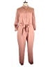 Jennifer Lopez 100% Polyester Solid Tan Jumpsuit Size XL - photo 1