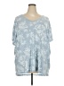 Torrid Blue Short Sleeve Blouse Size 3X Plus (3) - photo 1