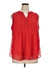 Charter Club 100% Polyester Red Sleeveless Blouse Size XL - photo 1