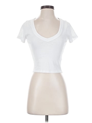 Madewell Brightside V-Neck Crop Tee (view 1)