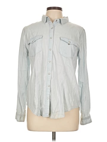 Charlotte Russe Long Sleeve Button-Down Shirt (view 1)